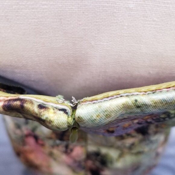 Mcginn Strapless Dress Cooling Magma Sz 10 Watercolor Artsy Cocktail Pockets! - Picture 8 of 8